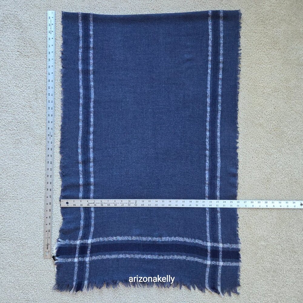 NWT Inouitoosh Wool Scarf Inoui Editions Blue White - Picture 16 of 16